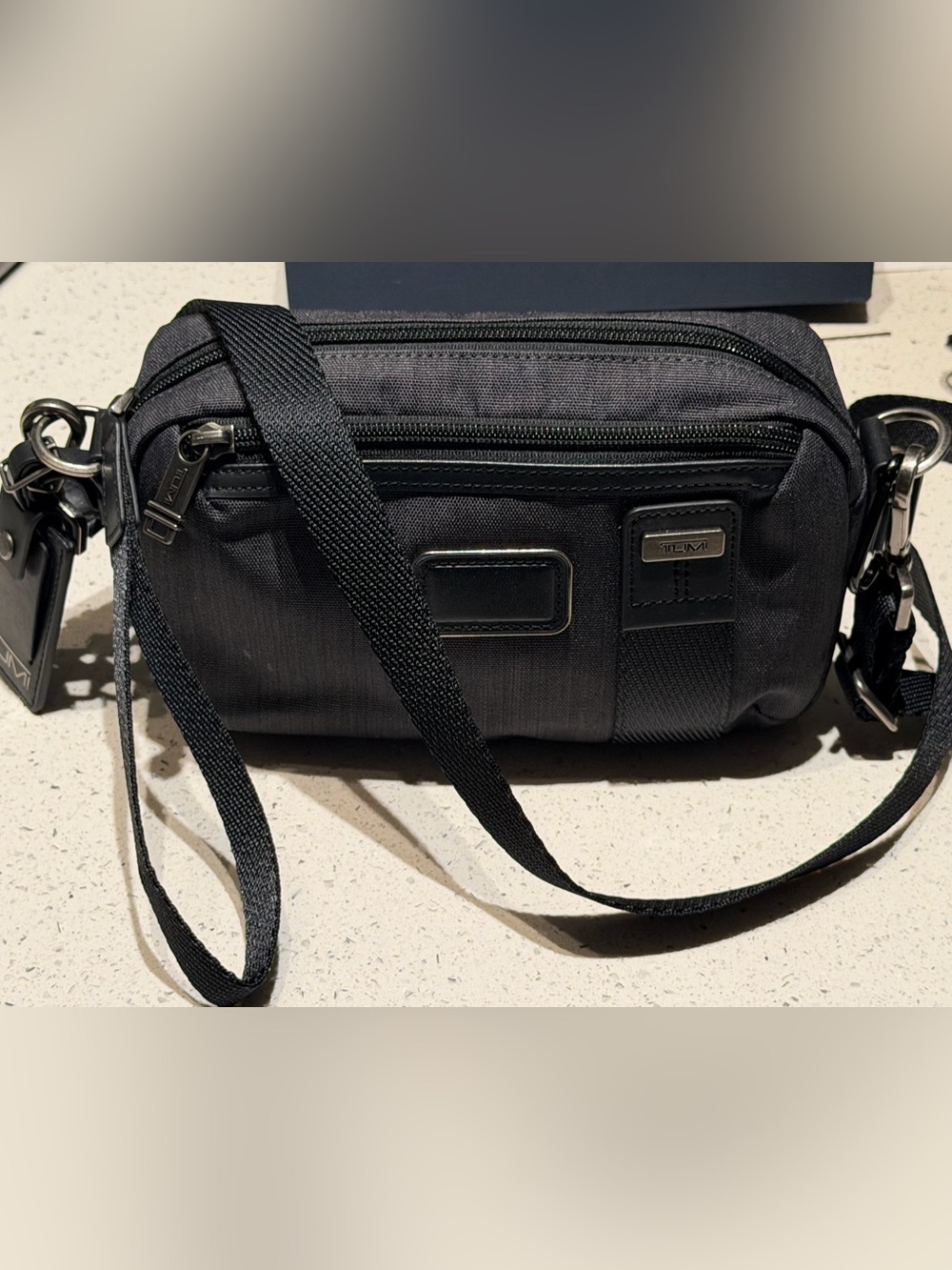 Tumi Black Compact Crossbody Belt Bag